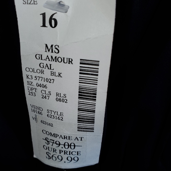 Onyx Nite Black Cocktail dress. Size 16 - Picture 6 of 10